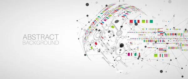 Concepto Tecnología Abstracta Con Efecto Plexo Placa Circuito Alto Fondo — Archivo Imágenes Vectoriales