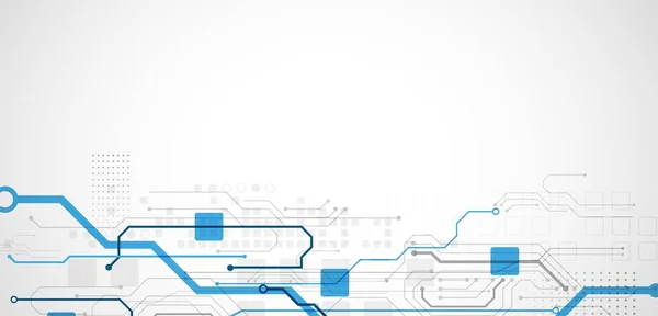 Concept Technologie Abstrait Carte Circuit Imprimé Arrière Plan Couleur Ordinateur — Image vectorielle