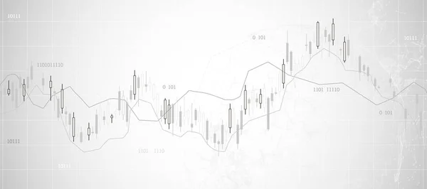 Conceito Comércio Financeiro Mercado Ações Bolsa Gráfico Gráfico Vara Vela — Vetor de Stock