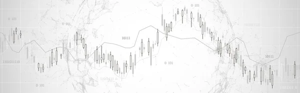 Koncepcja Handlu Finansowego Giełda Giełda Wykres Wykresu Świec — Wektor stockowy