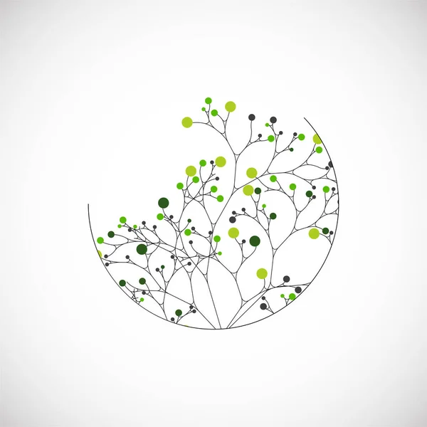 Abstract Circle Tree Vector Ecology Creative Background — Stock Vector