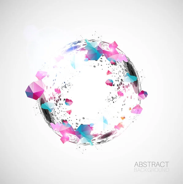 Fond Sphère Abstrait Avec Effet Plexus Surface — Image vectorielle