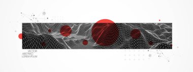 Soyut bilimsel ve teknolojik geçmiş. Çerçevedeki manzaranın bir kısmının resmi.