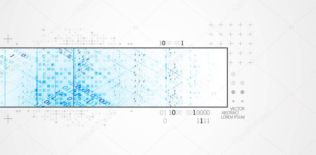 Abstract horizontal technology background. Communication concept, futuristic digital innovation background. Vector illustration