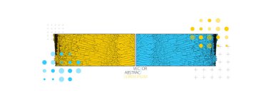 Modern kare bilim ya da teknoloji elementleri. Moda soyut arka plan. Siber uzay yüzey çizimi. Vektör.