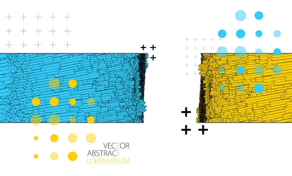 Moderne Quadratische Wissenschaft Oder Technologische Elemente Trendige Abstrakte Hintergründe Illustration — Stockvektor