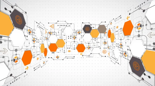 Fondo tecnológico abstracto — Archivo Imágenes Vectoriales