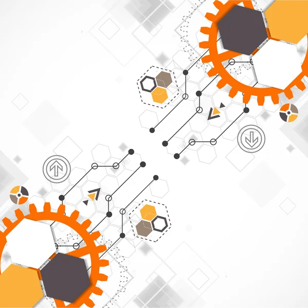 Абстрактний фон з технологічними елементами — стоковий вектор