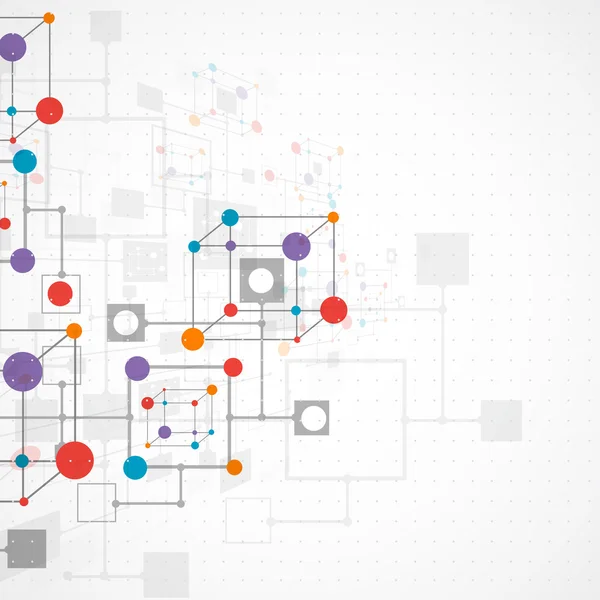 Antecedentes de negócios futuristas abstratos da tecnologia informática — Vetor de Stock