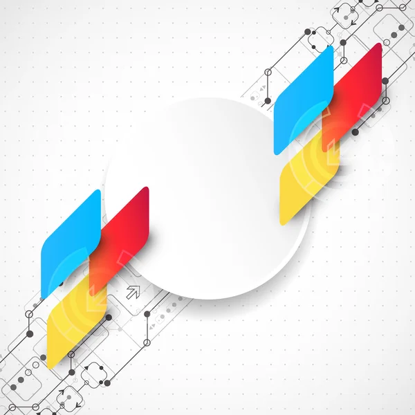 Astratto sfondo tecnologico aziendale con forme a colori — Vettoriale Stock