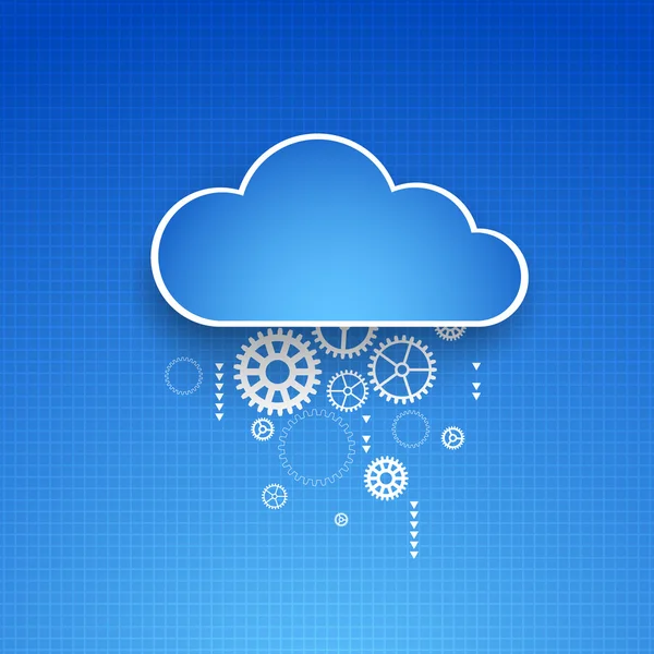 Tema Cogwheel cloud . — Vector de stock