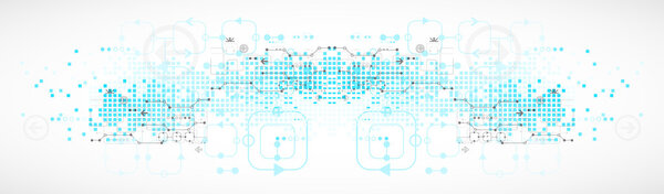 Абстрактный технологический фон. Векторная иллюстрация
