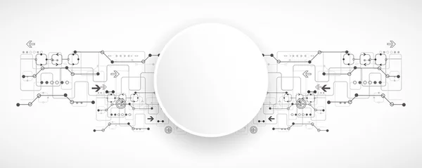 Contexto tecnológico abstrato. Ilustração vetorial —  Vetores de Stock