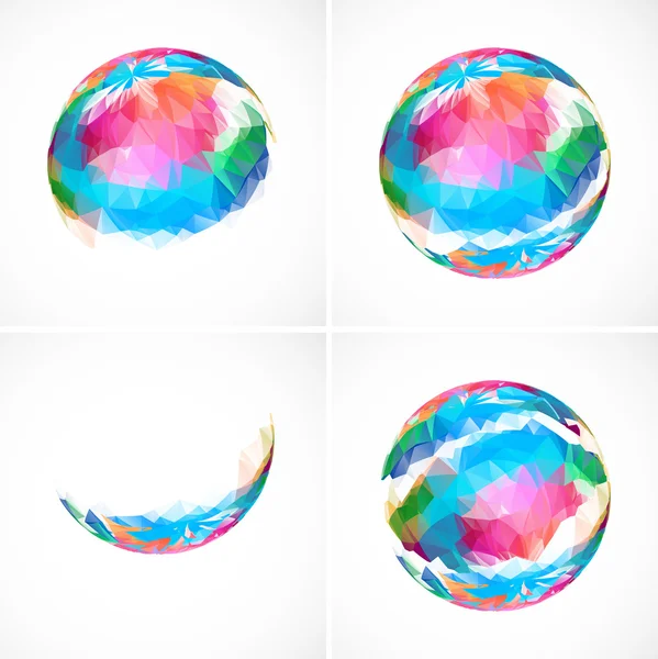Set di icone astratte sfera — Vettoriale Stock