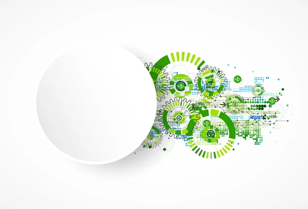 Technologie zakelijke groen gekleurde sjabloon achtergrond abstract. — Stockfoto