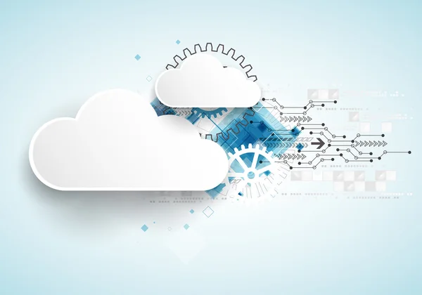 Hintergrund der Web-Cloud-Technologie — Stockvektor