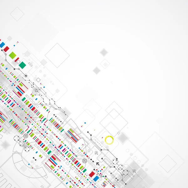 さまざまな技術要素の抽象的な技術の背景 — ストックベクタ