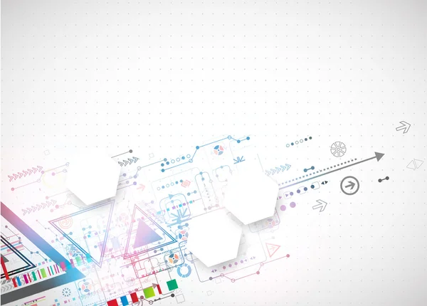 抽象的なテクノロジーの三角形の背景. — ストックベクタ