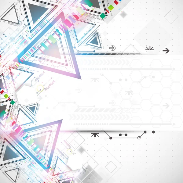 Abstract technology triangle background. — Stock Vector