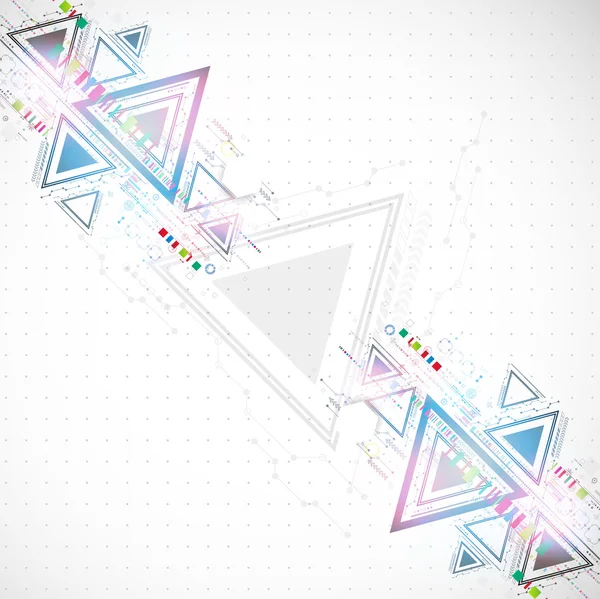 Abstract technology triangle background. — Stock Vector