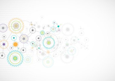 Soyut karikatür teknoloji net arka plan. 