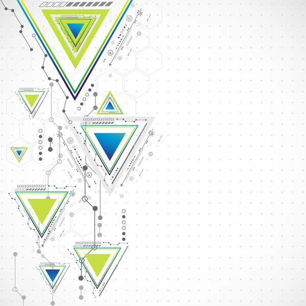 Astratto Tecnologia Triangolo di sfondo . — Vettoriale Stock