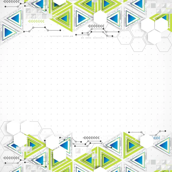 Abstracte technologie driehoek achtergrond. — Stockvector