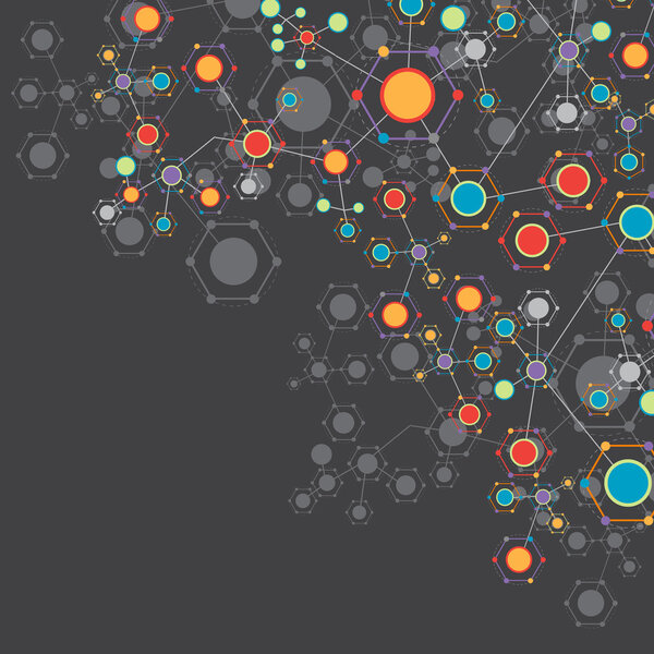 Color technology communication background