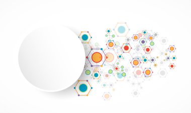 Ağ altıgen renk teknoloji iletişim arka plan