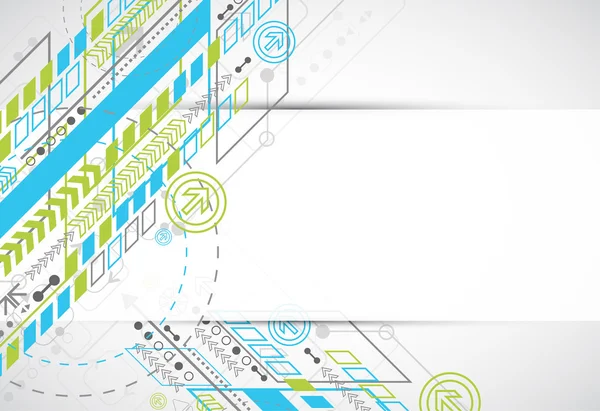 Abstracte achtergrond met verschillende technologische elementen — Stockvector