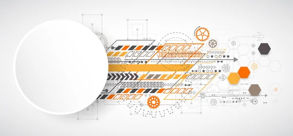 Abstrakt bakgrund med olika tekniska element — Stock vektor