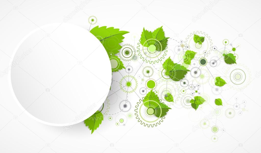 Eco manufacture abstract technology background. 