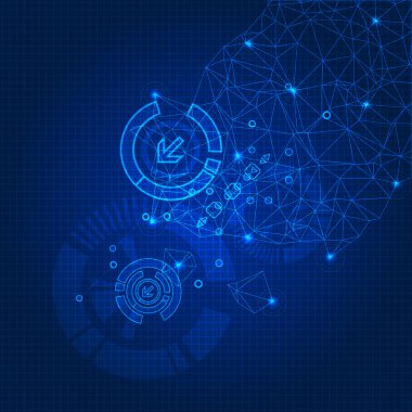 Mavi soyut geometri arka plan