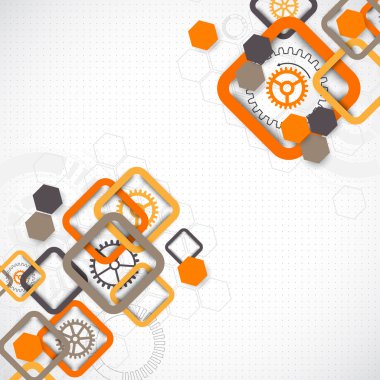 Soyut teknoloji kare arka plan