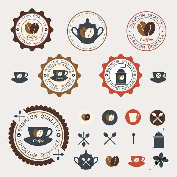 Conjunto de etiquetas de café. — Vector de stock