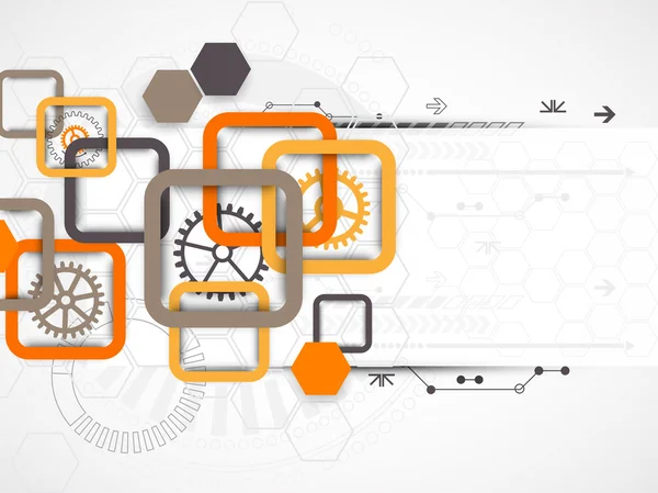 Latar belakang persegi teknologi abstrak - Stok Vektor