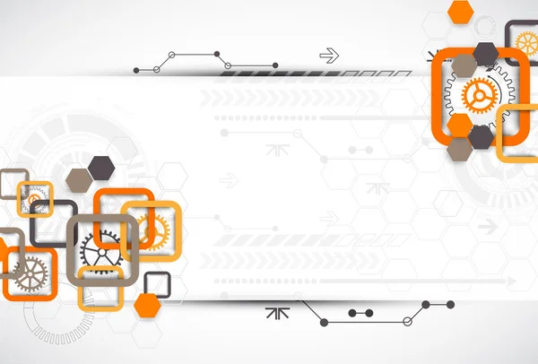 Tecnologia abstrata fundo quadrado — Vetor de Stock