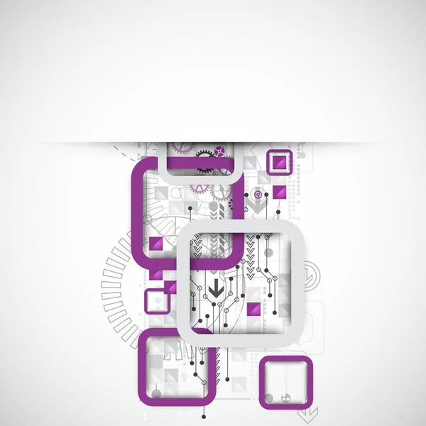 Tecnologia astratta sfondo quadrato — Vettoriale Stock