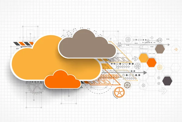 Modèle de bannière nuage Web . — Image vectorielle