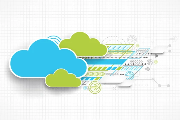 Web Cloud Banner Vorlage. — Stockvektor