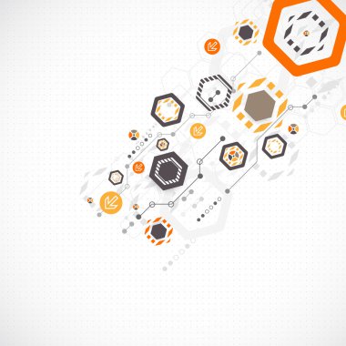 Yeni teknoloji altıgen iş geçmişi. 