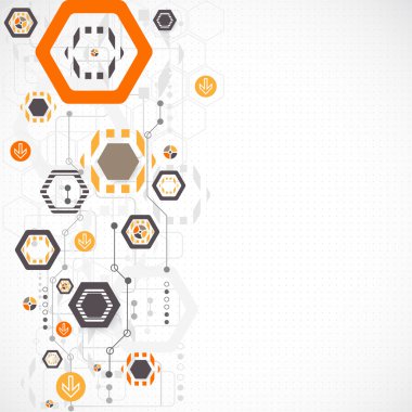 Yeni teknoloji altıgen iş geçmişi. 