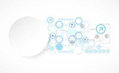 Soyut mavi altıgen fütüristik arka plan