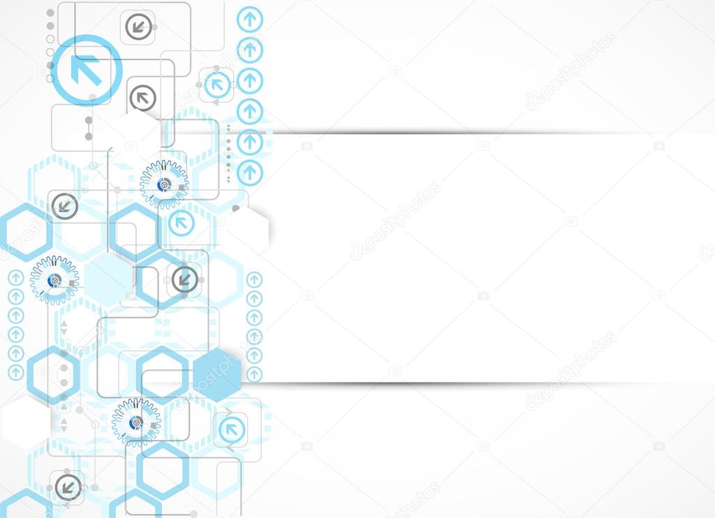 Abstract blue hexagon futuristic background