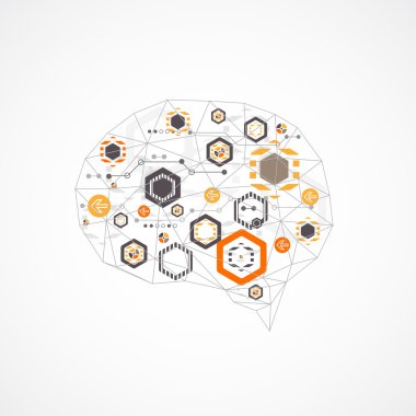 Abstract digital brain, technology concept