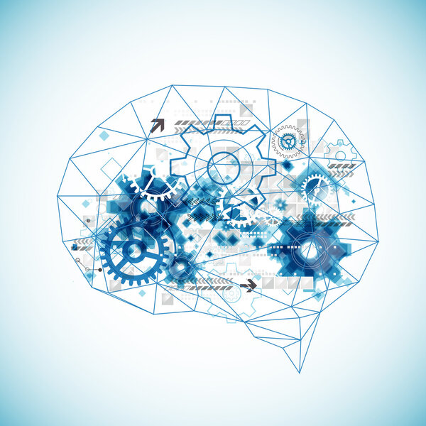Абстрактный цифровой мозг, концепция технологии
.