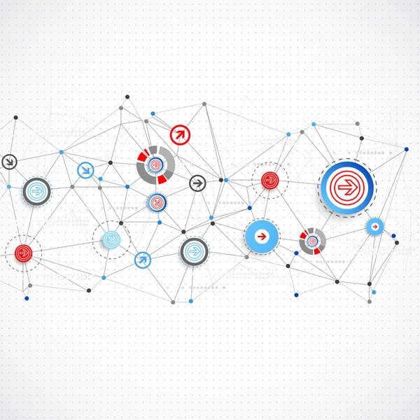 Geometria astratta tecnologia di sfondo . — Vettoriale Stock