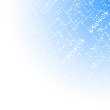 Blue teknoloji iş şablon arka plan. 