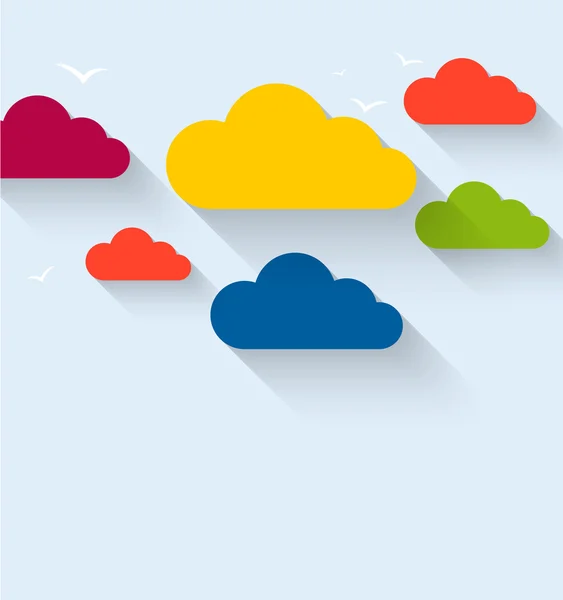 Cloud theme vector background. — Stock Vector