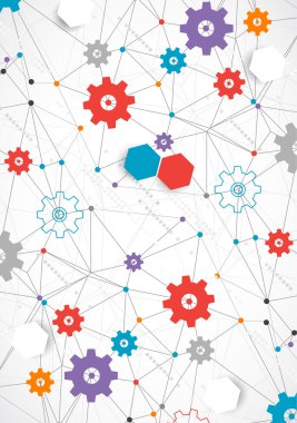 Soyut karikatür teknoloji net arka plan. 